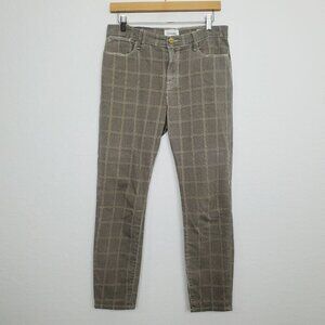 Frame Womens Le High Skinny Crop Jean Pants Size 29 Window Pane Plaid